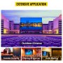 Pantalla de cine para exteriores VEVOR en cines, campamentos, seminarios y reuniones de hoteles.