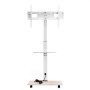 VEVOR Rolling TV Stand for 812.8-1778 mm TVs up to 40 kg, 25° Left-Right Rotation & Height-Adjustable TV Mount with Shelf for Bedroom Living Room (max. 600 x 400 mm)
