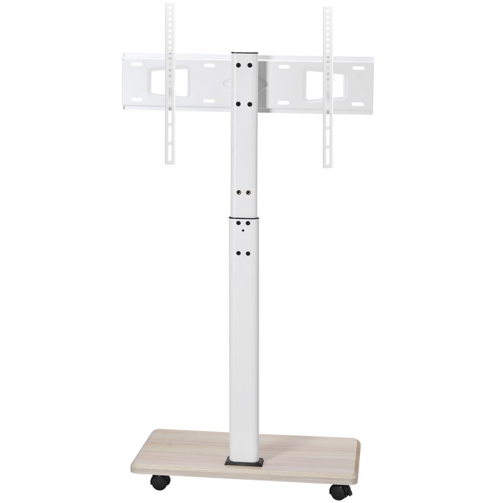 VEVOR Soporte de TV con Ruedas para Televisores de 812,8-1778 mm de Hasta 45 kg, Rotación de 25° a la Izquierda y a la Derecha, Soporte de TV con Altura Ajustable y Estante para Sala de Estar