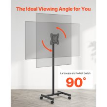 VEVOR Soporte de TV Enrollable para Televisores Planos y Curvos de 431,8-1397mm