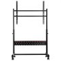 VEVOR Soporte de TV con Ruedas para Pantallas de 1397-2540 mm, Soporte de Monitor Portátil de Altura Ajustable con Estante de Hasta 92,99 kg para Sala de Estar, Oficina (máx. VESA 800 x 600 mm)