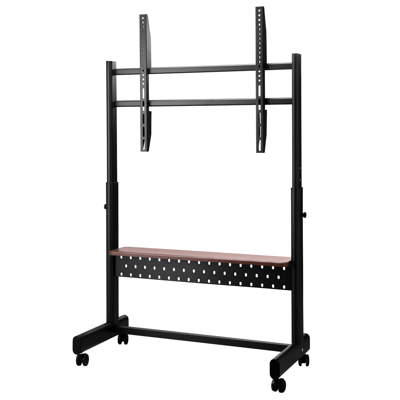 VEVOR Soporte de TV con Ruedas para Pantallas de 1397-2540 mm, Soporte de Monitor Portátil de Altura Ajustable con Estante de Hasta 92,99 kg para Sala de Estar, Oficina (máx. VESA 800 x 600 mm)