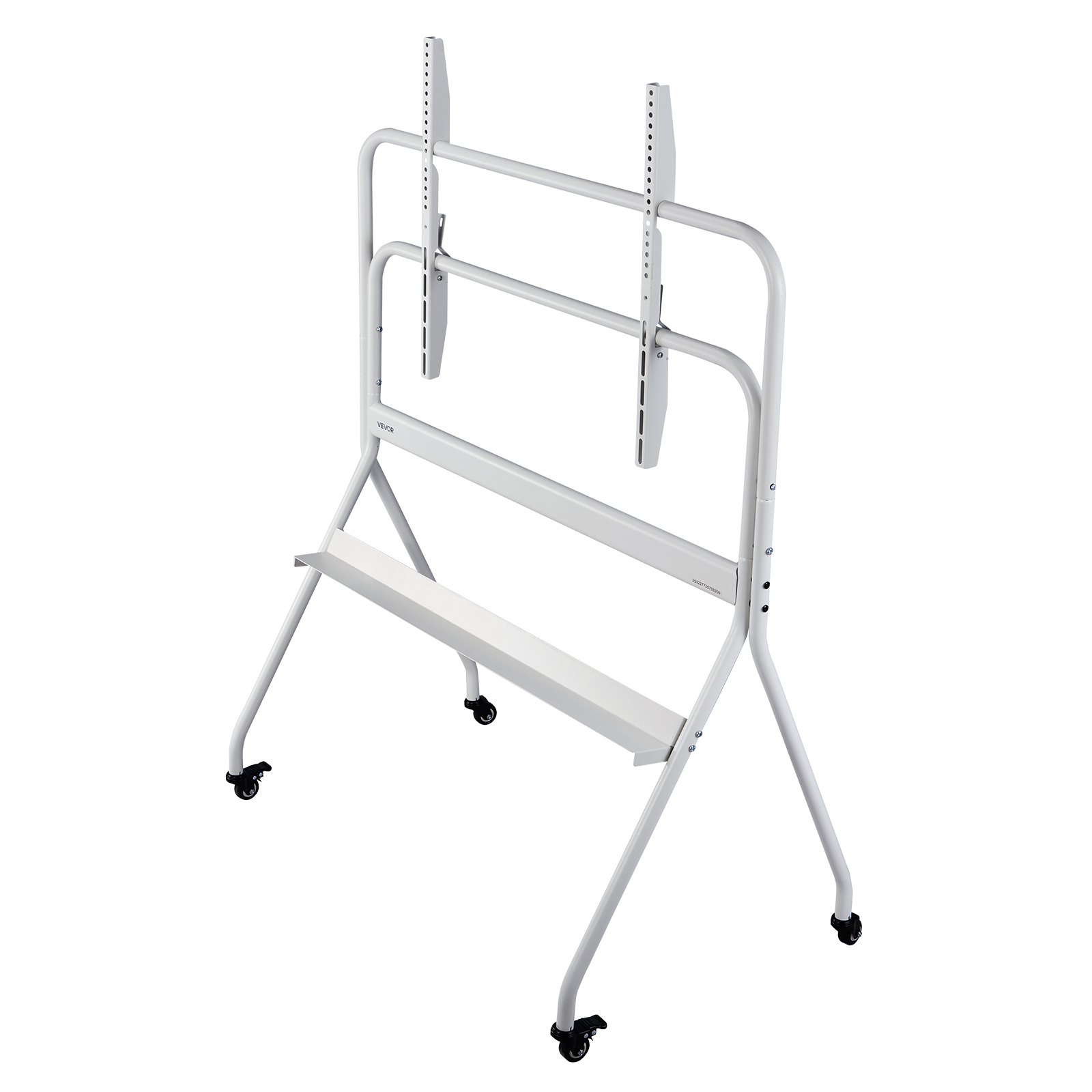 VEVOR Soporte de TV con Ruedas para Televisores de 889-2540 mm Capacidad de Peso 90 kg, Soporte de Suelo para Televisores con Estante (máx. VESA 800 x 600 mm) para Sala de Estar, Oficina, Blanco