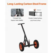 VEVOR Plataforma para Remolque, Capacidad de Peso de 454 kg, Carrito de Acero al Carbono de Ajustable en Altura de 425 mm y 560 mm, Bola de 50,8 mm, Neumáticos de 355,6 mm, para Mover Remolques