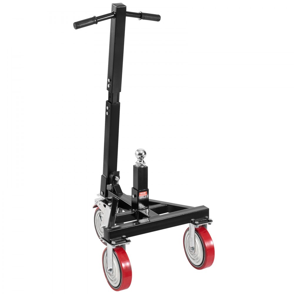 VEVOR Trailer Maneuvering Aid, 1587 kg Vertical Load Capacity, 460 & 560 mm Height, 50.8 mm Ball, 20.32 cm Swivel Wheels, Adjustable Handle Length, for Moving Motorhome Trailers and Boats