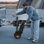 VEVOR Plataforma Rodante para Remolque, Capacidad de Peso de 227 kg, Carrito para Mover Remolques Ajustable en Altura de 330 - 590 mm, Neumático de Goma, Accionamiento Manual o Eléctrico con Llave
