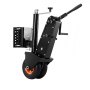 VEVOR Plataforma Rodante para Remolque, Capacidad de Peso de 227 kg, Carrito para Mover Remolques Ajustable en Altura de 330 - 590 mm, Neumático de Goma, Accionamiento Manual o Eléctrico con Llave