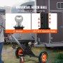 Plataforma de remolque VEVOR con bola de enganche universal, diámetro de 2&quot; y altura ajustable de 23,6&quot; a 35,4&quot;.