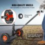 VEVOR Carro de Remolque Carga de 272 kg Carro de Remolque de Acero al Carbono Altura Ajustable de 41-61 cm Bola 47,6 mm Neumáticos Macizos 25,4 cm para Mover Remolques de Coches Autocaravanas Barcos