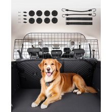 VEVOR Barrera para Perros para Coche Ajustable para Zona de Carga 900 x 416 mm