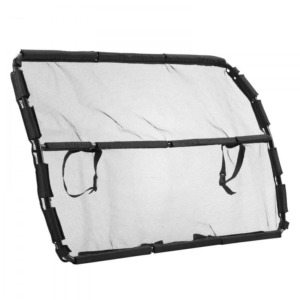 VEVOR Dog Car Barrier 127 cm Partition Dog Guard for Mounting on Front Seats Car Safety Barrier Pet Barrier with Mesh Fabric, Universally Fitted Dog Car Barrier for SUVs, Trucks, and Vehicles, Black