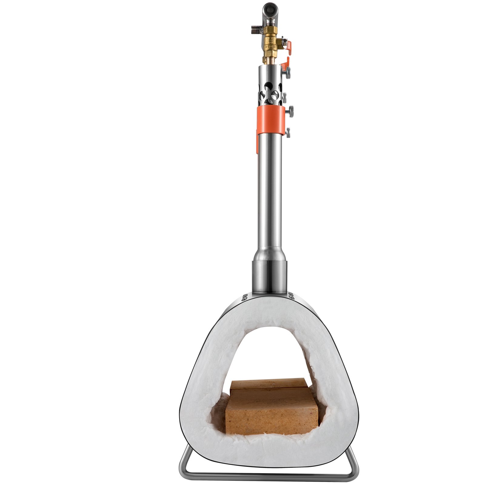 VEVOR Forja de Propano de Gas 400 x 220 x 206 mm Forja de Cuchillos de Propano Horno de Forja Ovalada con 2 Quemadores, Alta Compatibilidad, Impresionante Aislamiento y Protección para Herreros