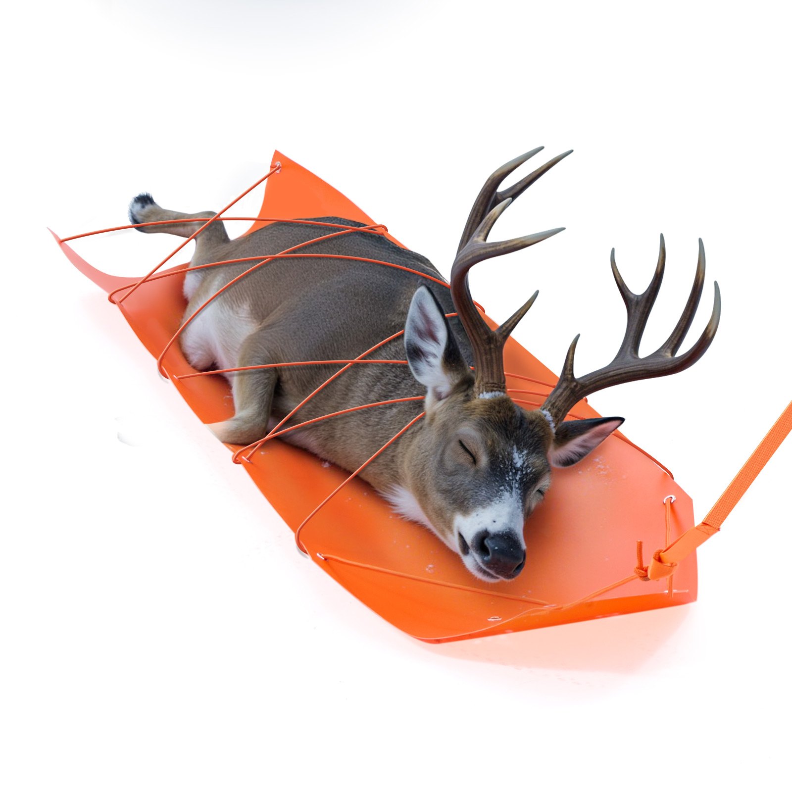 VEVOR Deer Drag Sled, 185 x 58 cm, 250 kg Heavy Duty Yard Utility Sled, Tear-Resistant PE Drag Glider Mat with Ropes & Handle, Thickened Game Hauler for Firewood Ice Fishing Hauling Hunting