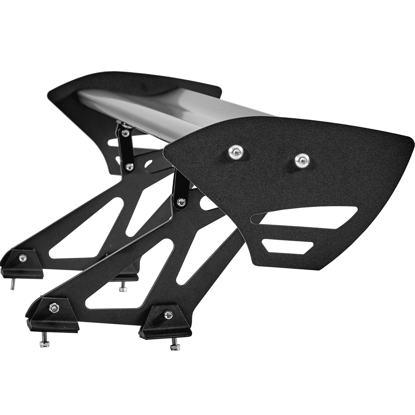 VEVOR Alerón de Coche, Alerón Universal de 1106 x 230 x 280 mm con Una Sola Cubierta, Aluminio Ligero Ajustable, Compatible con la Mayoría de los Sedanes y Cupés, Alerón de Carreras BGW/JDM Negro Mate
