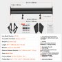 VEVOR GT Wing Car Spoiler, 53.1 Inch Universal Double Deck Spoiler, Adjustable Lightweight Aluminum, Car Rear Spoiler Wing, Racing Spoiler BGW/JDM Drift Black