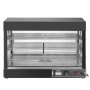 Calentador de alimentos comercial de 3 niveles VEVOR, calentador de alimentos de 1500 W con luz, estante ajustable y pantalla de temperatura, calentamiento a vapor de 30 ℃ ~ 85 ℃, 130 L para hamburguesas, pizzas, pan, pollo frito