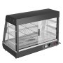 Calentador de alimentos comercial de 3 niveles VEVOR, calentador de alimentos de 1500 W con luz, estante ajustable y pantalla de temperatura, calentamiento a vapor de 30 ℃ ~ 85 ℃, 130 L para hamburguesas, pizzas, pan, pollo frito