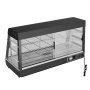 Calentador de alimentos comercial de 3 niveles VEVOR, calentador de alimentos de 1500 W con luz, estante ajustable y pantalla de temperatura, calentamiento a vapor de 30 ℃ ~ 85 ℃, 180 L para hamburguesas, pizzas, pan, pollo frito