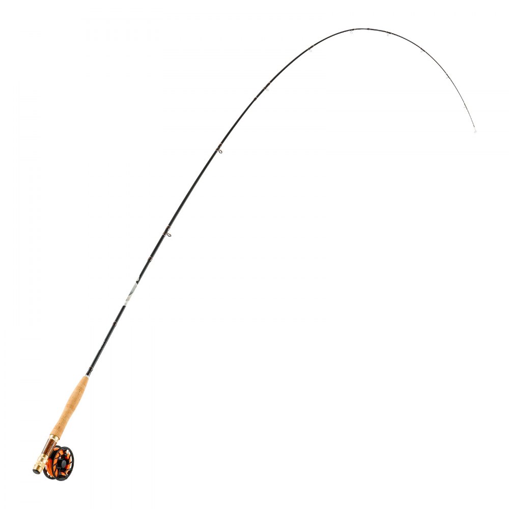 VEVOR Set de Pesca con Mosca, Caña y Carrete de Carbono IM7, con Bolsa para Caña, Caja de Aparejos, 6 Anzuelos de Cola Corta y 4 de Cola Larga, Ideal para Viajes y Vacaciones, 2750 x 115 x 50 mm