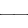 VEVOR 2x Retro Water Pipe Handrail 180cm Industrial Railing Guard Rail Carbon Steel 3x Wall Brackets Rustic Handrail 200kg Load Capacity Suitable for Indoor/Outdoor Handrails