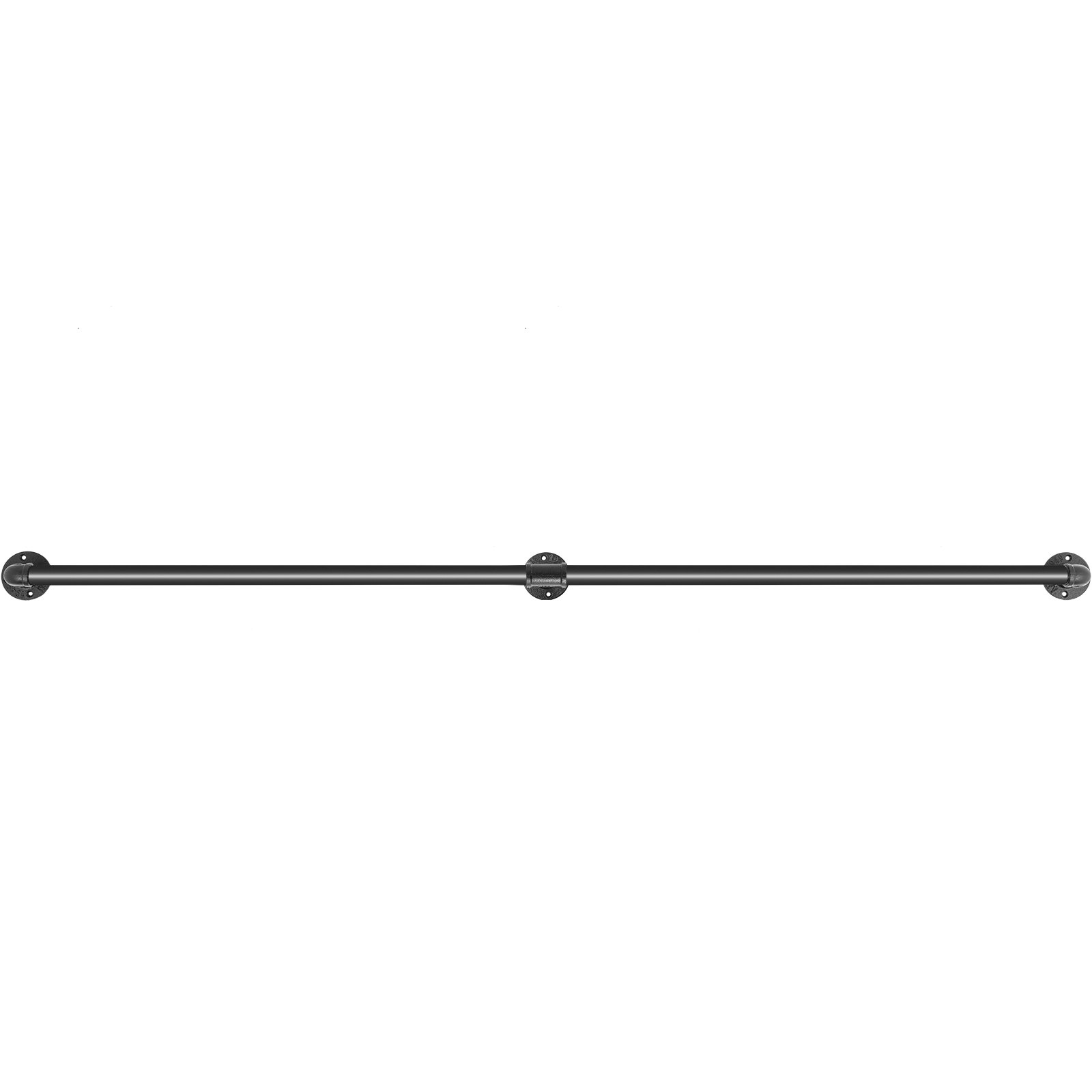 VEVOR Pasamanos Escalera 212 cm Pasamanos de Pared Acero al Carbono Acabado Mate Carga 200 kg Pasamanos Estilo Industrial Ø32 mm Pasamanos Montaje en Pared Kit Completo Negro para Interior y Exterior