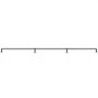 VEVOR 3x Retro Water Pipe Handrail 240cm Industrial Railing Guard Rail Carbon Steel 4x Wall Brackets Rustic Handrail 200kg Load Capacity Suitable for Indoor/Outdoor Handrails