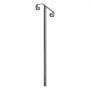 VEVOR Barandilla de Escalera 1-2 Peldaños, 1 Poste, Acero al Carbono Gris, Pasamanos de Escalera para Exterior, Carga 100 kg, con Herrajes de Instalación Incluidos para Hormigón, Porches y Terrazas