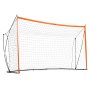 VEVOR Portería de Fútbol Portátil, para Patio Trasero para Adultos y Niños, con Estructura Acero y Fibra de Vidrio, para Todo Tipo Clima con Bolsa de Transporte, Naranja, 3640 x 1930 x 1100 mm