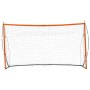 VEVOR Portería de Fútbol Portátil, para Patio Trasero para Adultos y Niños, con Estructura Acero y Fibra de Vidrio, para Todo Tipo Clima con Bolsa de Transporte, Naranja, 3640 x 1930 x 1100 mm