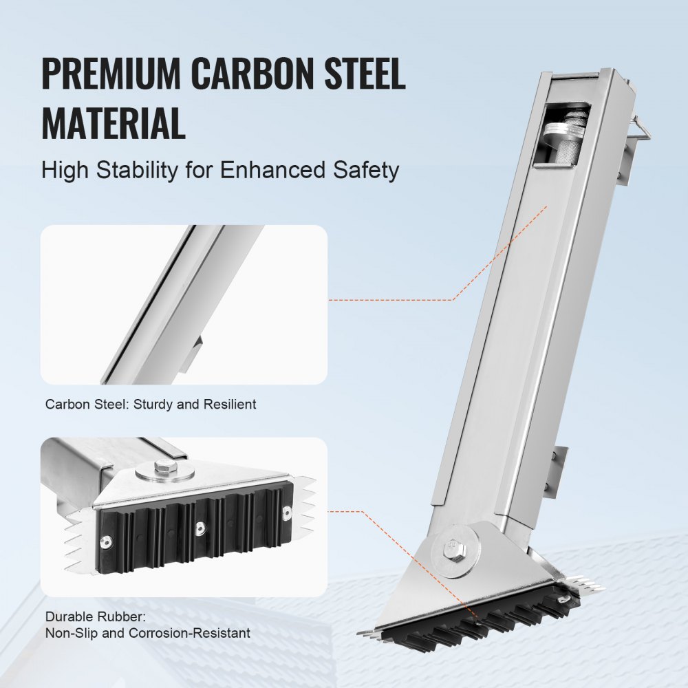 VEVOR Ladder Leveler, 288 mm Extendable Steel Ladder Leveling Tool, Quick Release, Stair Ladder Stabilizer, Easy to Use, Extension Ladder Accessory for Uneven Ground