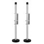 VEVOR Nivelador de escalera, herramienta niveladora de escalera de acero de 20 pulgadas con capacidad de carga de 550 libras, tolva de inclinación, estabilizador de escalera con almacenamiento, fácil de usar para todas las superficies, accesorios de escalera de extensión para terrenos irregulares