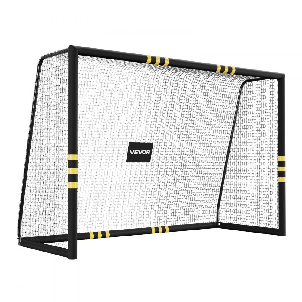 VEVOR Portería de Fútbol de 3 x 2 m, con Tubos de Hierro, Red de PE y Acolchado de Espuma, Marco Robusto y Estable, con Estacas para Suelo, para Entrenamiento al Aire Libre, para Jóvenes y Adultos
