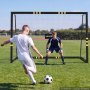 VEVOR Portería de Fútbol de 3 x 2 m, con Tubos de Hierro, Red de PE y Acolchado de Espuma, Marco Robusto y Estable, con Estacas para Suelo, para Entrenamiento al Aire Libre, para Jóvenes y Adultos