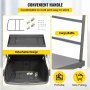 VEVOR Camión de Plataforma Rodante con Ruedas 47,24x24x32,48Pulgadas, Camión de Panel Gris, Carro de Plataforma Acero Q235 y PU, para Garaje, Sótano, Oficina y Almacén, con Capacidad de Carga de 907kg