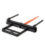 VEVOR front loader tines, 725 kg load capacity, bale tines, bale spike, bale transport fork with one spike (approx. 1 m) and two stabilizing bars (approx. 44 cm), compatible with compact loaders and tractors