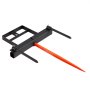 VEVOR front loader tines, 725 kg load capacity, bale tines, bale spike, bale transport fork with one spike (approx. 1 m) and two stabilizing bars (approx. 44 cm), compatible with compact loaders and tractors