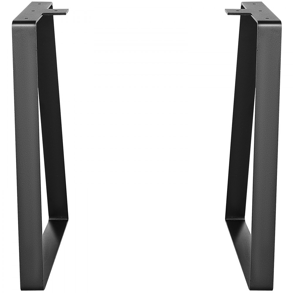 VEVOR Patas Bajas de Tabla 2 PCS Patas de Mesa Muebles 40,6 cm de Acero al Carbono Capacidad de Carga 181 kg Patas de Oficina Piernas Trapezoidales del Escritorio para Casa Oficina Comedor, Negro