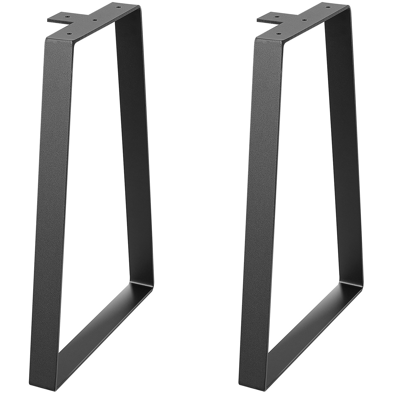 VEVOR Patas Bajas de Tabla 2 PCS Patas de Mesa Muebles 40,6 cm de Acero al Carbono Capacidad de Carga 181 kg Patas de Oficina Piernas Trapezoidales del Escritorio para Casa Oficina Comedor, Negro
