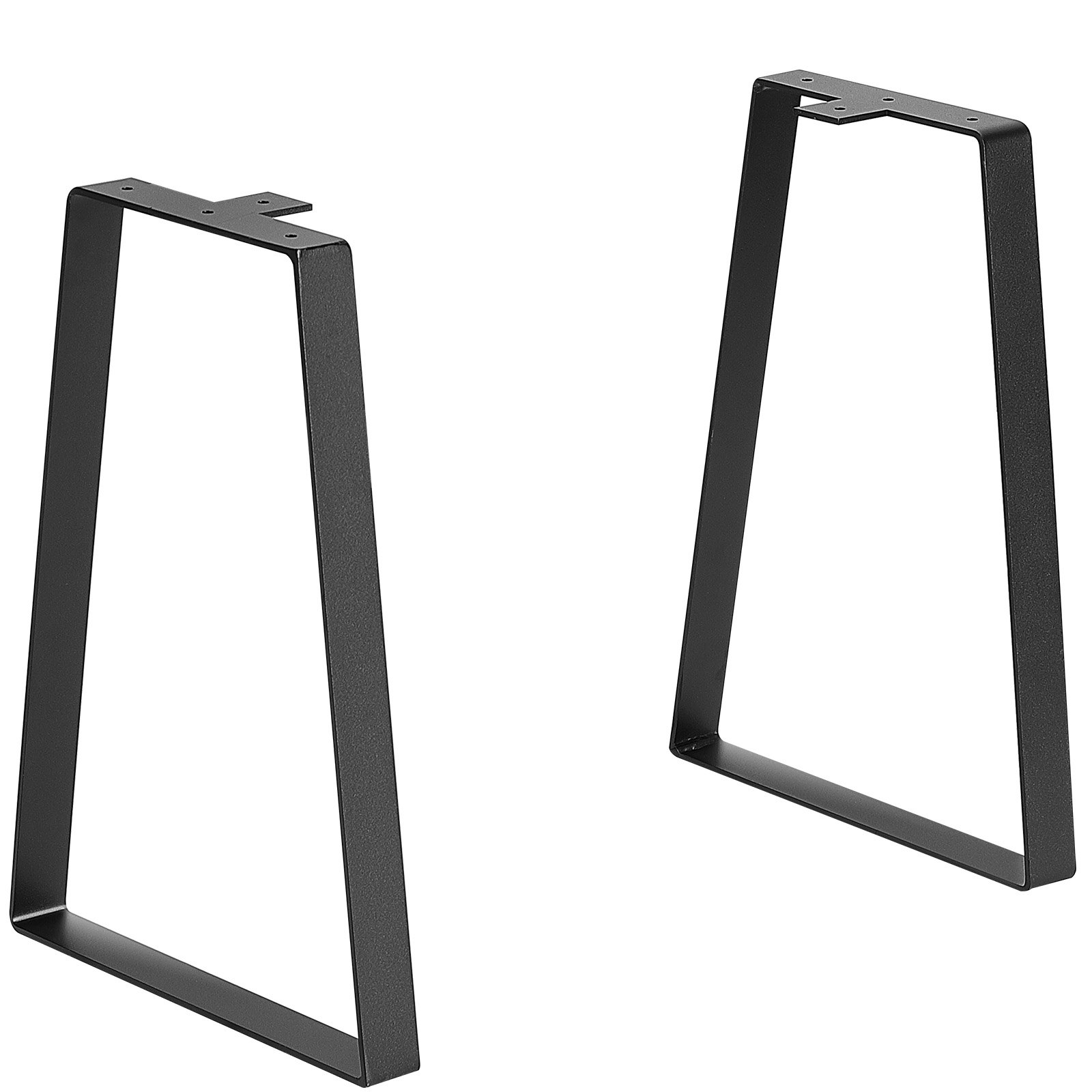 VEVOR Patas Bajas de Tabla 2 PCS Patas de Mesa Muebles 40,6 cm de Acero al Carbono Capacidad de Carga 181 kg Patas de Oficina Piernas Trapezoidales del Escritorio para Casa Oficina Comedor, Negro