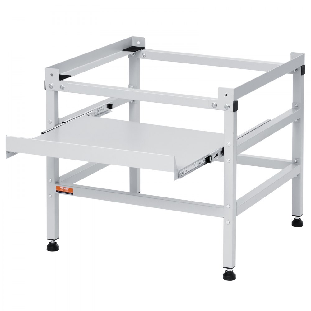 VEVOR Soporte para lavadora de 640 x 635 mm Pedestal para Lavadora de Acero al Carbono Capacidad de Carga de 136 kg Base de Pedestal para Lavadora y Secadora con Bandeja para Levantar Lavadoras