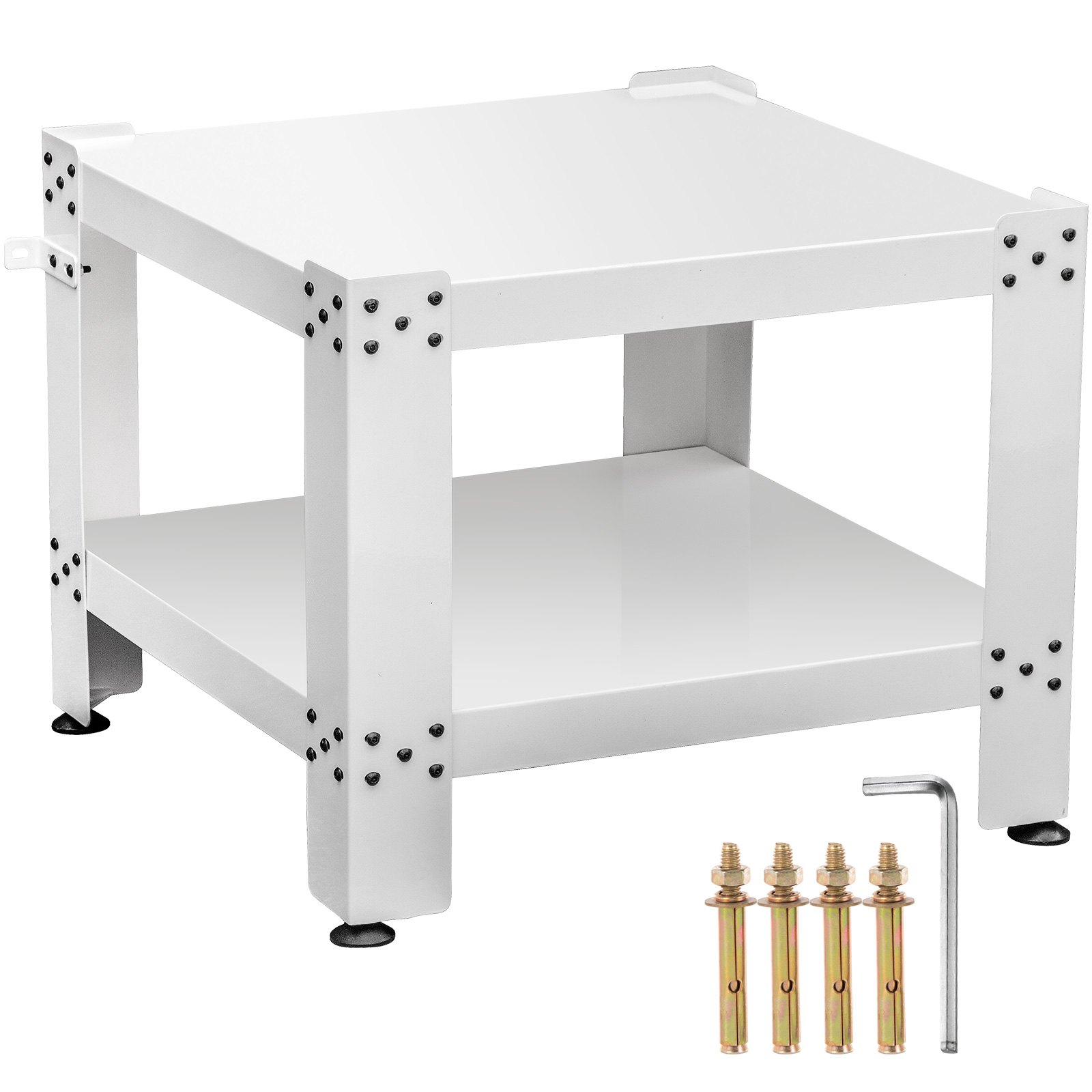 Vevor Base Lavadora Pedestal Para Lavadora Hierro Blanco 60 X 60 X 50 Cm 150 Kg