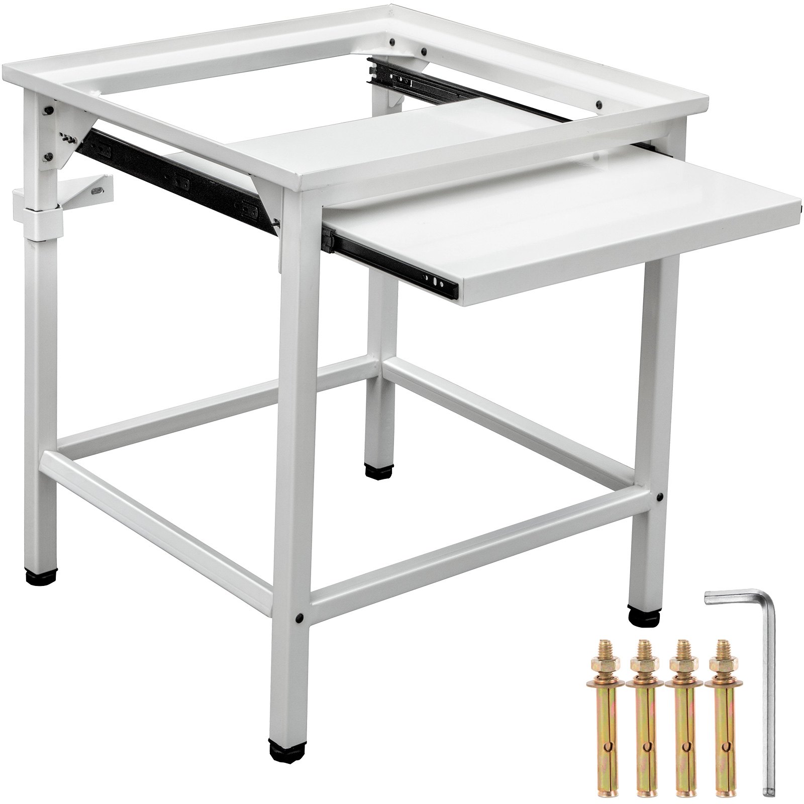 Vevor Base Lavadora Pedestal Para Lavadora Hierro Blanco 61 X 58 X 65 Cm 150 Kg