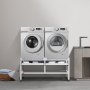 VEVOR Soporte para lavadora de 1230x635 mm Pedestal para Lavadora de Acero al Carbono Capacidad de Carga de 267kg Base de Pedestal para Lavadora y Secadora con Bandejas Dobles para Levantar Lavadoras