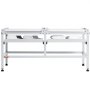 VEVOR Soporte para lavadora de 1230x635 mm Pedestal para Lavadora de Acero al Carbono Capacidad de Carga de 267kg Base de Pedestal para Lavadora y Secadora con Bandejas Dobles para Levantar Lavadoras