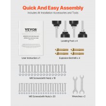 VEVOR Soporte para Lavadora 1230 x 635 mm de Acero al Carbono Carga de 267 kg