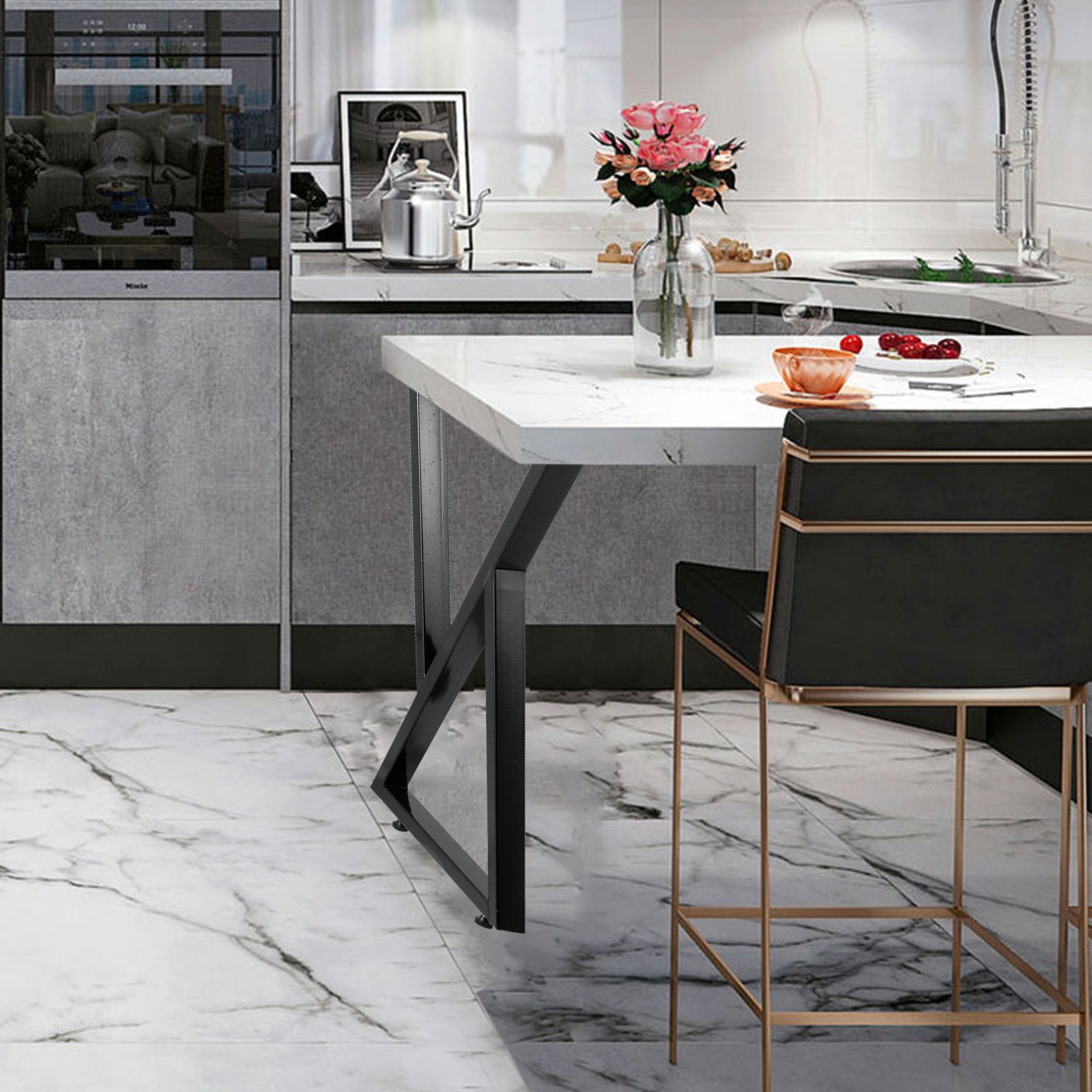 VEVOR Patas para Mesas 28 " x 20 ", Conjunto de Patas de Mesa 28 " x 20 ", Patas para Muebles, Patas Mesa, Patas de Mesa Metal, Patas para Mesa