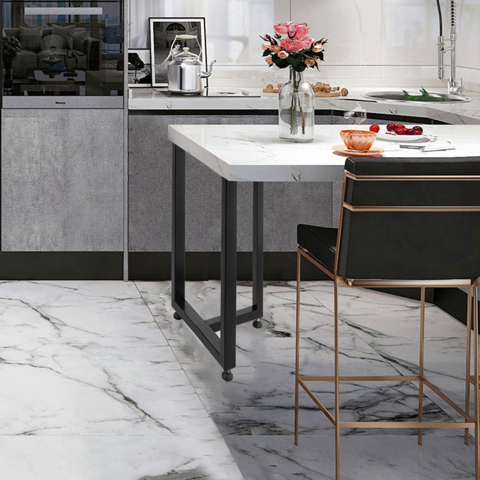 VEVOR Patas para Mesas 28 " x 24 ", Conjunto de Patas de Mesa 28 " x 24 ", Patas para Muebles, Patas Mesa, Patas de Mesa Metal, Patas para Mesa, de Forma T