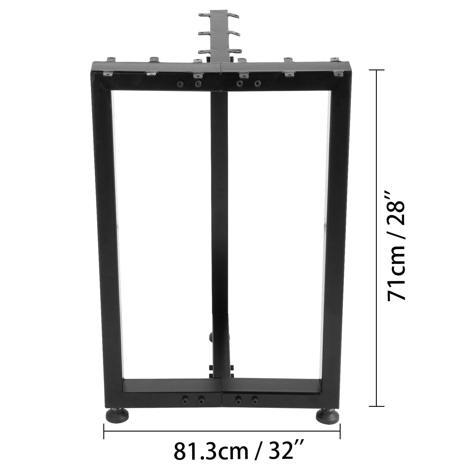 Patas De Mesa De Tubo Cuadrado Piernas De Acero Para Mesas 28"x32" En Forma De T
