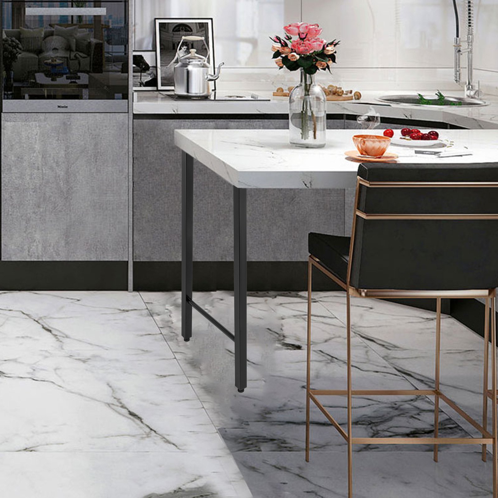 VEVOR Patas para Mesas 28 " x 20 ", Conjunto de Patas de Mesa 28 " x 20 ", Patas para Muebles, Patas Mesa, Patas de Mesa Metal, Patas para Mesa, de Forma Trapezoidal