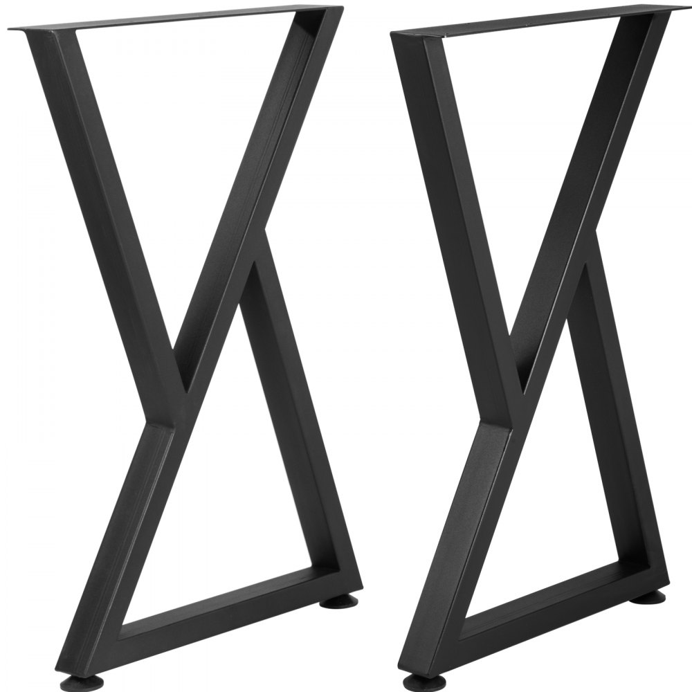 VEVOR Patas de Mesa de Metal Forma de Z Patas de Escritorio 71,1x45,7cm 2 Piezas